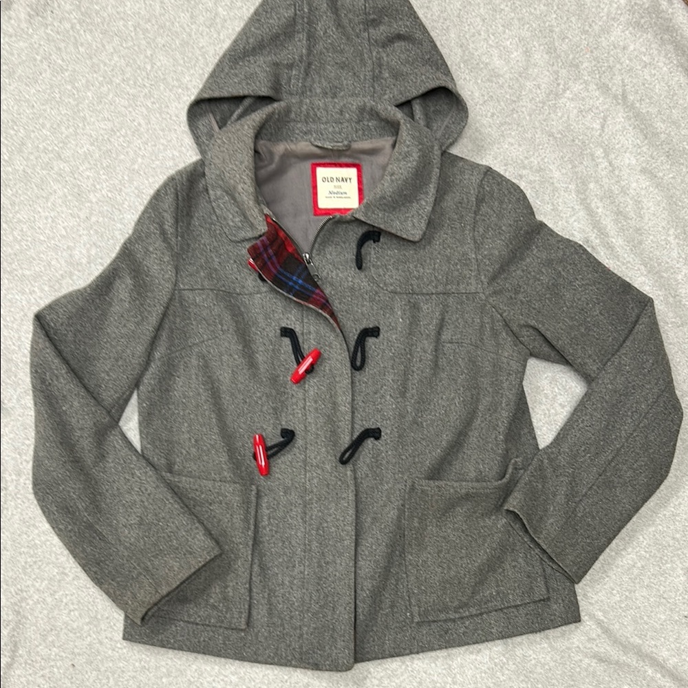 Old Navy Gray Utility Jacket with Hood